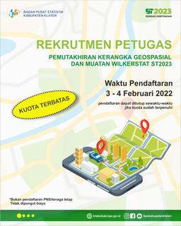 Rekruitmen Petugas Pemutakhiran Kerangka Geospasial dan Muatan Wilkerstat ST2023