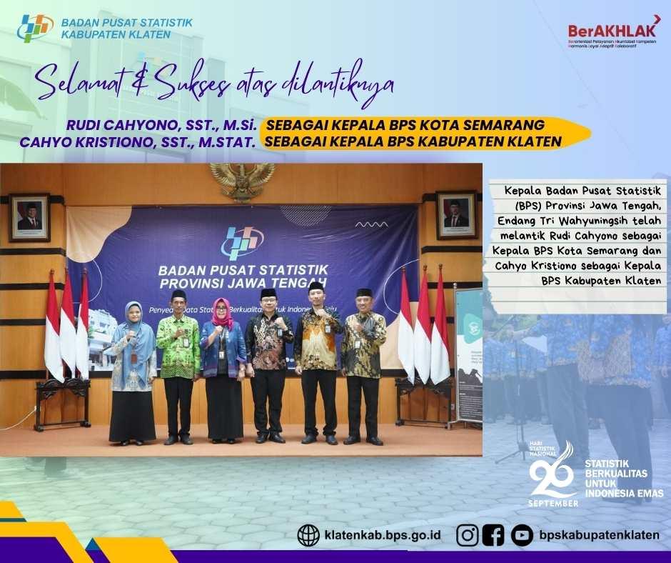 Inauguration Ceremony of Regency, City BPS Heads in Central Java Province