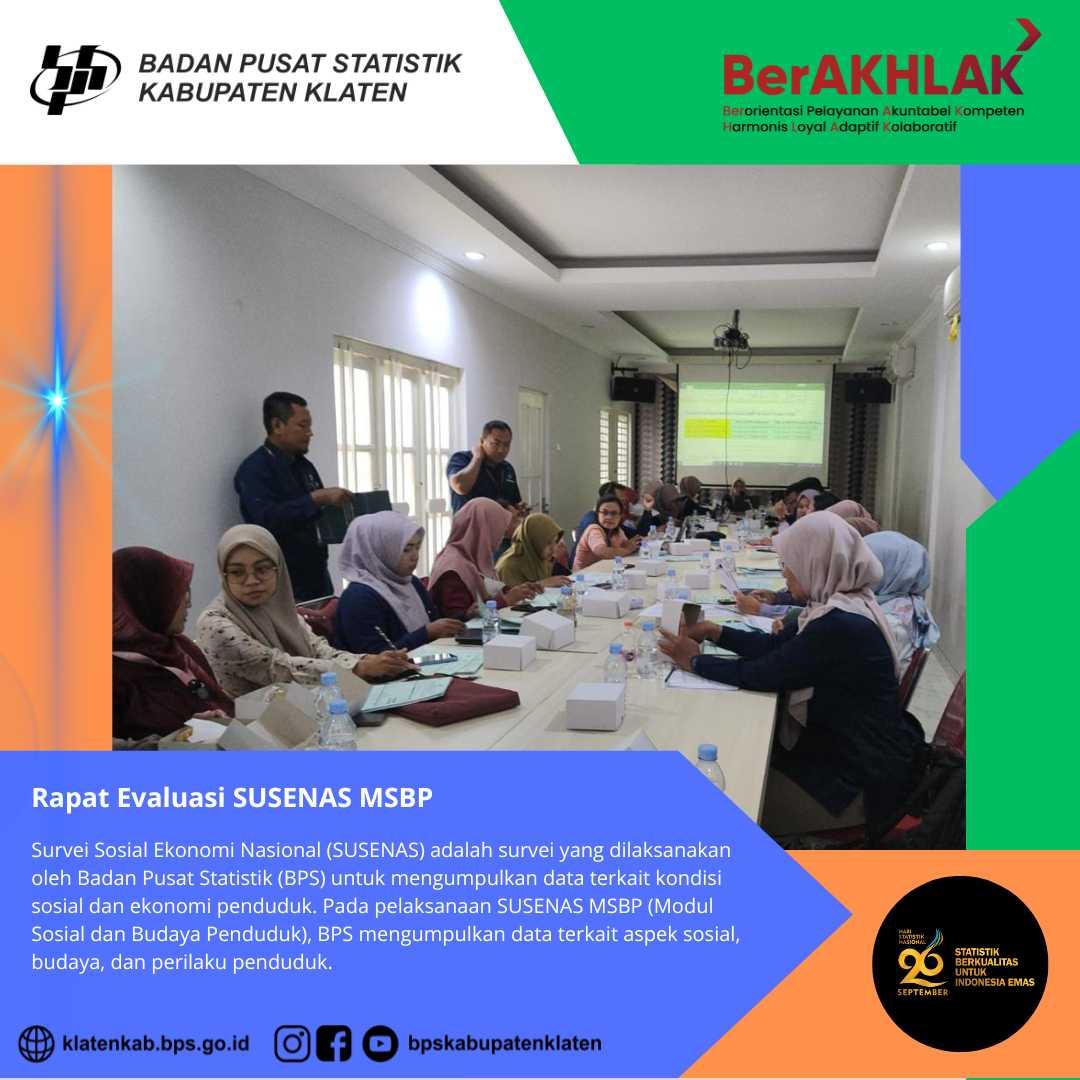 Rapat Evaluasi SUSENAS MSBP