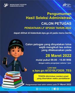 Hasil Seleksi Administrasi Calon Petugas Pendataan LF SP2020