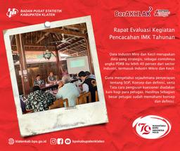 Rapat Evaluasi Kegiatan Pencacahan IMK Tahunan