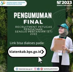 PENGUMUMAN FINAL REKRUITMEN CALON PETUGAS ST2023