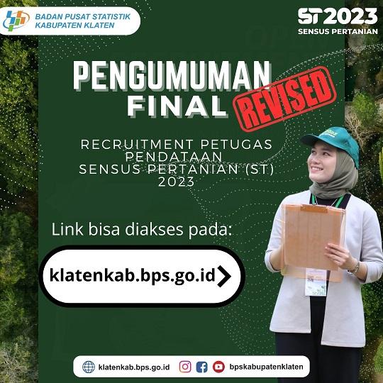 PENGUMUMAN FINAL [REVISI]