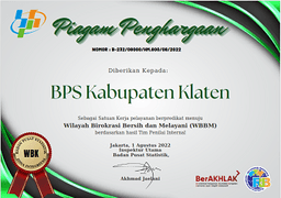 BPS KABUPATEN KLATEN MENUJU WBBM