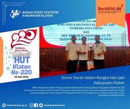 Blood Donation in Commemoration of Klaten Regency Anniversary